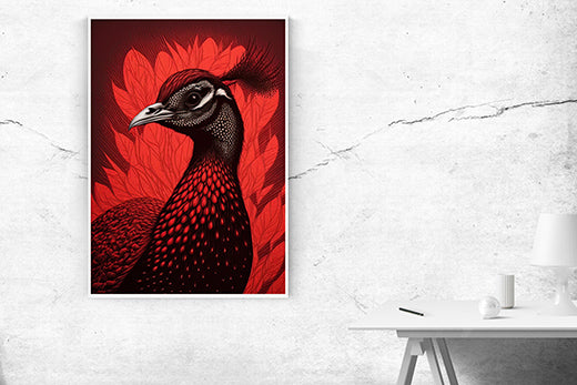 Kunstdruck Pfau