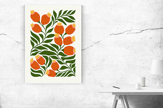 Kunstdruck Blumenranken