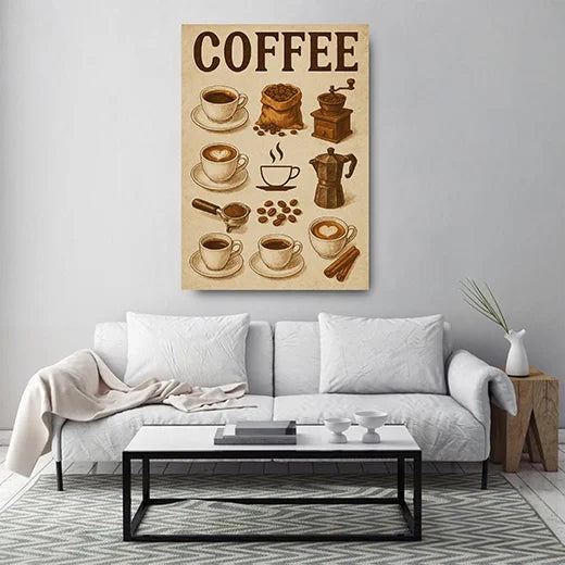 Kunstdruck Kaffee braun