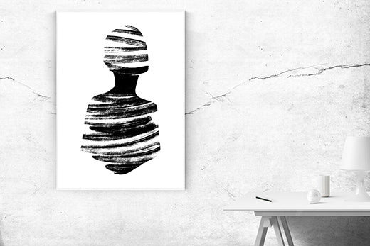 Kunstdruck schwarze Kreise II