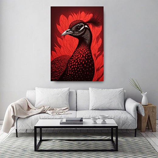 Kunstdruck Pfau