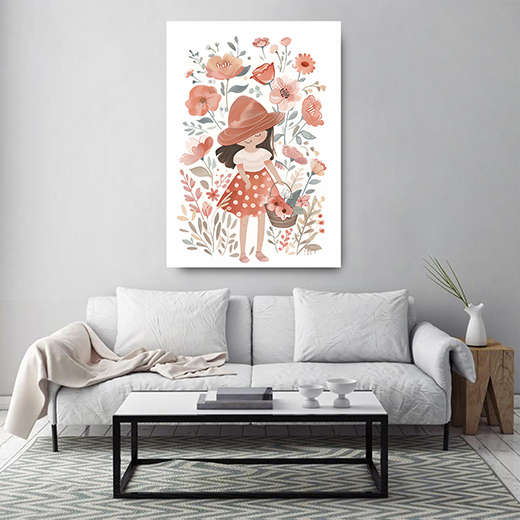 Kunstdruck Blumenmädchen 