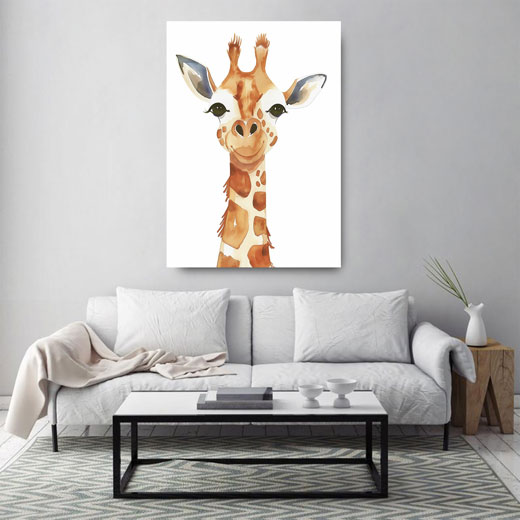 Kunstdruck Giraffe 