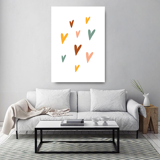 Kunstdruck Herzchen 