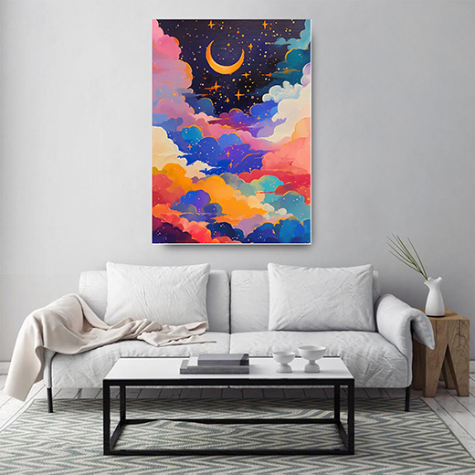 Kunstdruck Regenbogen-Wolken 