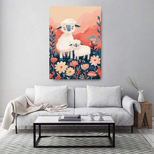 Kunstdruck Schäfchen 