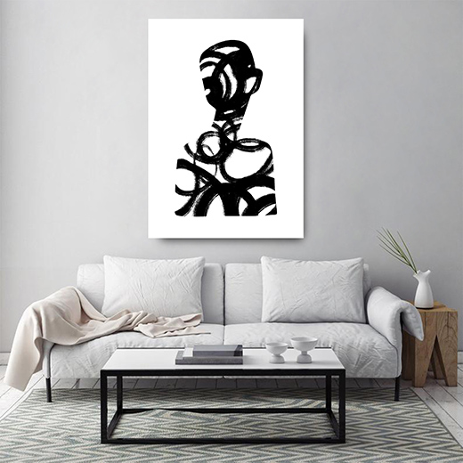 Kunstdruck schwarze Kreise 