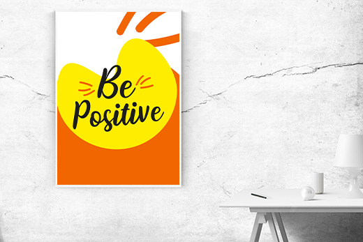 Kunstdruck be positive 