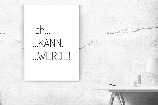 Kunstdruck ich kann 