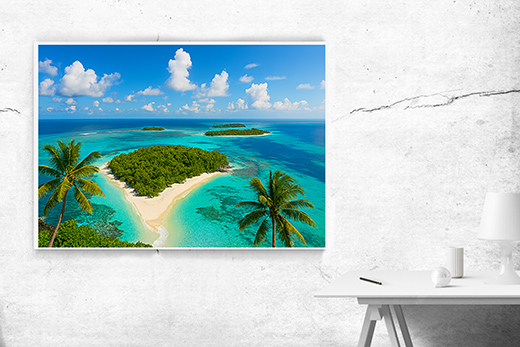 Kunstdruck Meer und Inseln II 