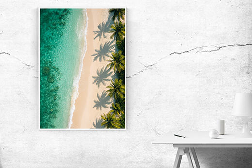 Kunstdruck Palmenstrand I 