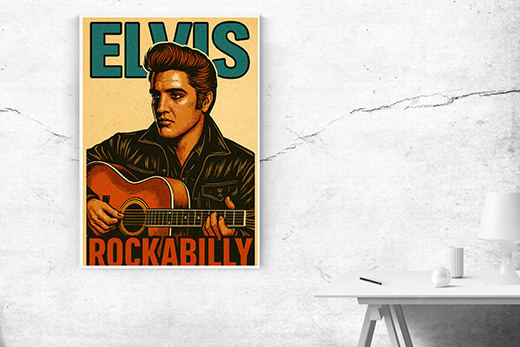 Kunstdruck Elvis-Rockabilly 2 