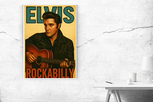 Kunstdruck Elvis-Rockabilly 3 