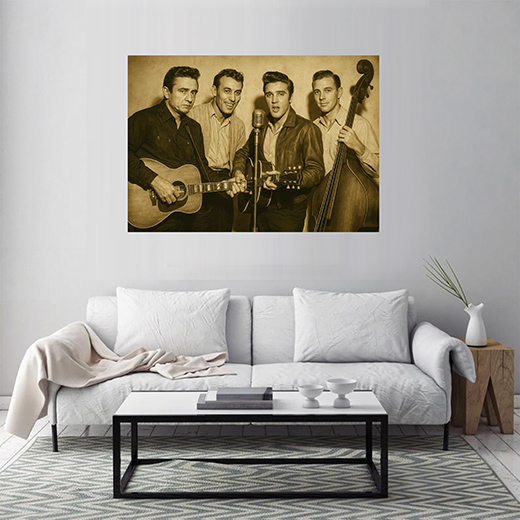 Kunstdruck Special Rockabilly Band sepia 