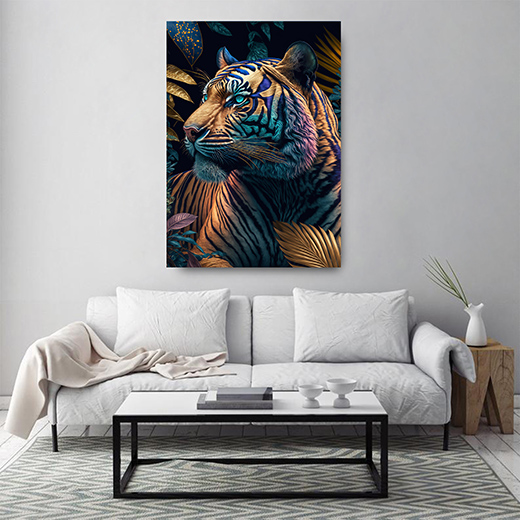 Kunstdruck Tiger abstrakt