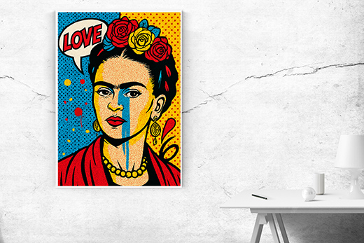 Kunstdruck Frida Popart