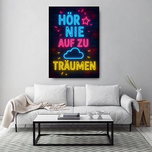Kunstdruck hör nie auf zu träumen