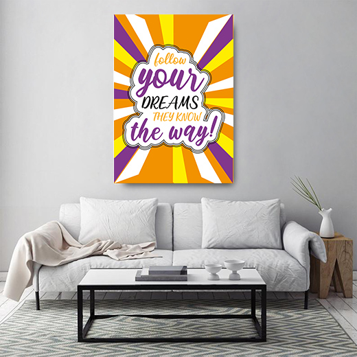 Kunstdruck follow your dreams 2