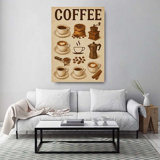Kunstdruck Kaffee braun