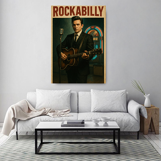 Kunstdruck Cash-Plakat Rockabilly