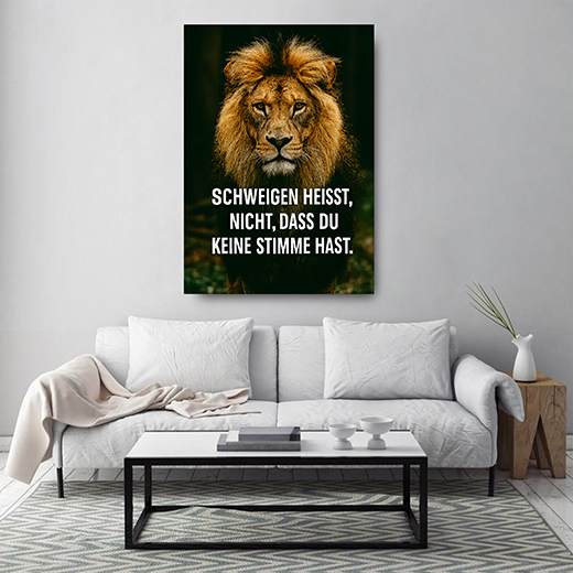 Kunstdruck schweigen heisst