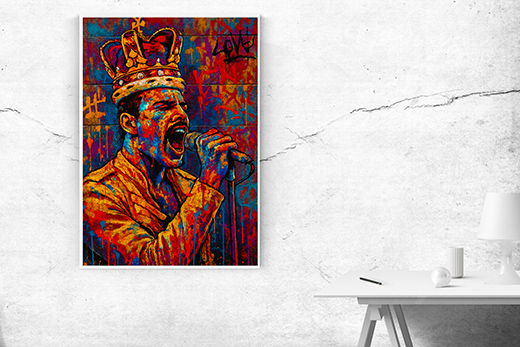 Kunstdruck Freddie abstrakt