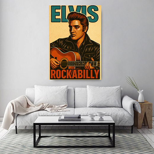 Kunstdruck Elvis-Rockabilly 2