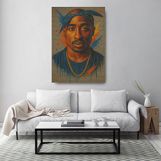 Kunstdruck 2 Pac Wall