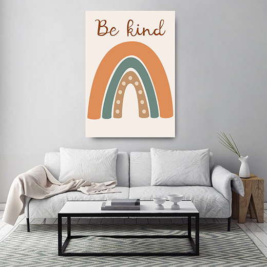 Kunstdruck Regenbogen be kind
