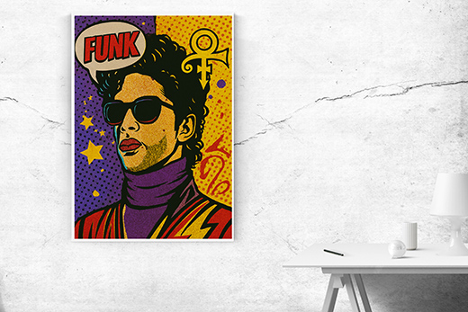 Kunstdruck Prince Popart