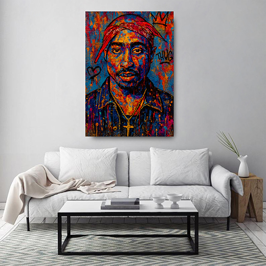Kunstdruck 2 Pac bunt