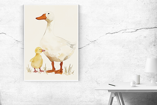 Kunstdruck Entchen