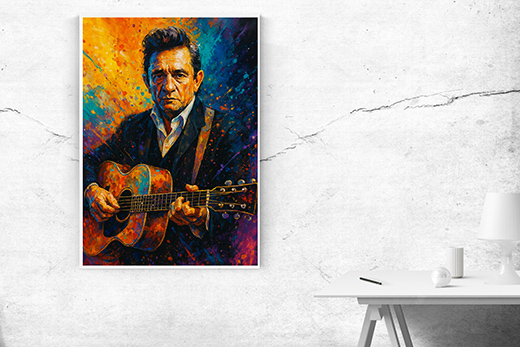 Kunstdruck Johnny Cash